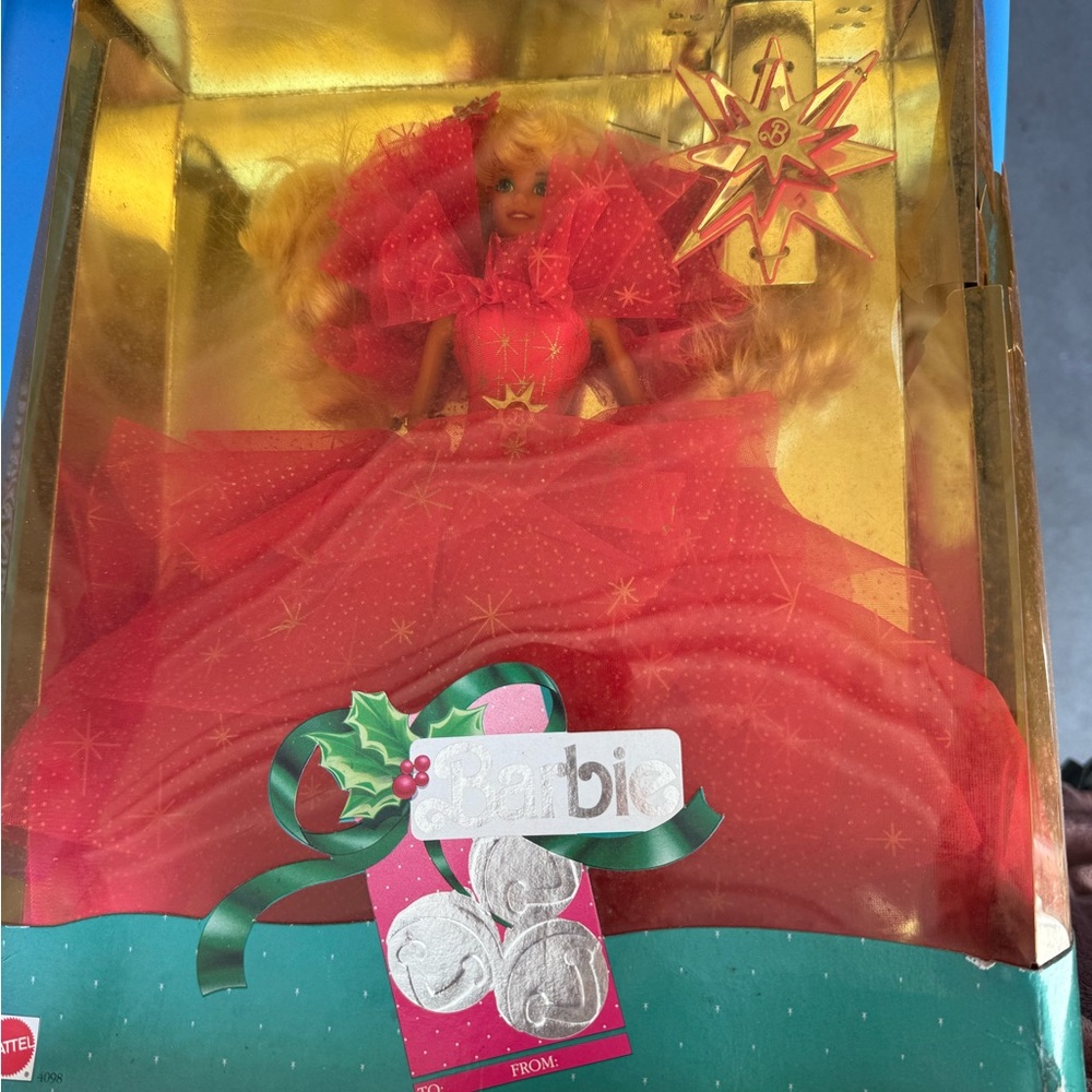 Holiday Edition Pink Barbie Doll with Silver Accents